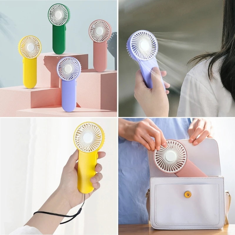 Handheld Fan Mini Cooling Fans AABattery Operated Small Fan with Cute Ears for Home Office- Travel Outdoor and Camping