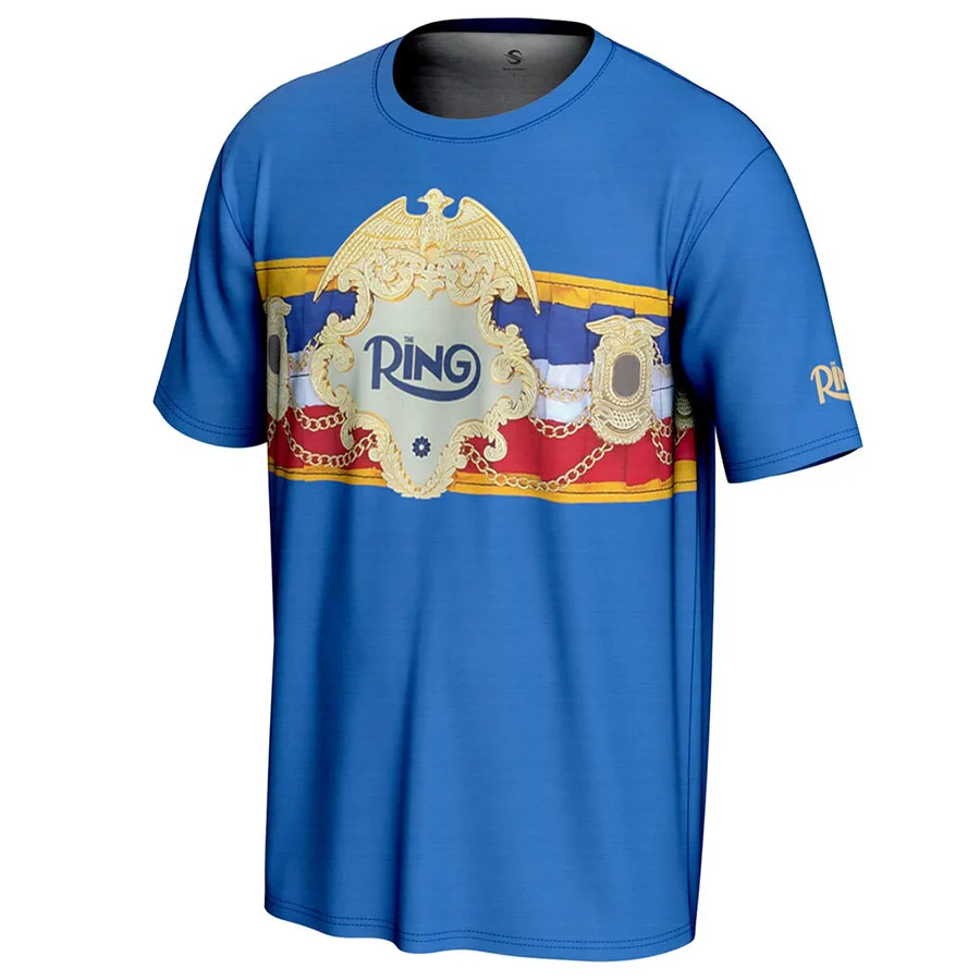 

Canelo Vs Crawford Men's Blue Ring T-Shirt Classic Fashion Versatile Loose Breathable Suitable For Outdoor Sports And Fitness