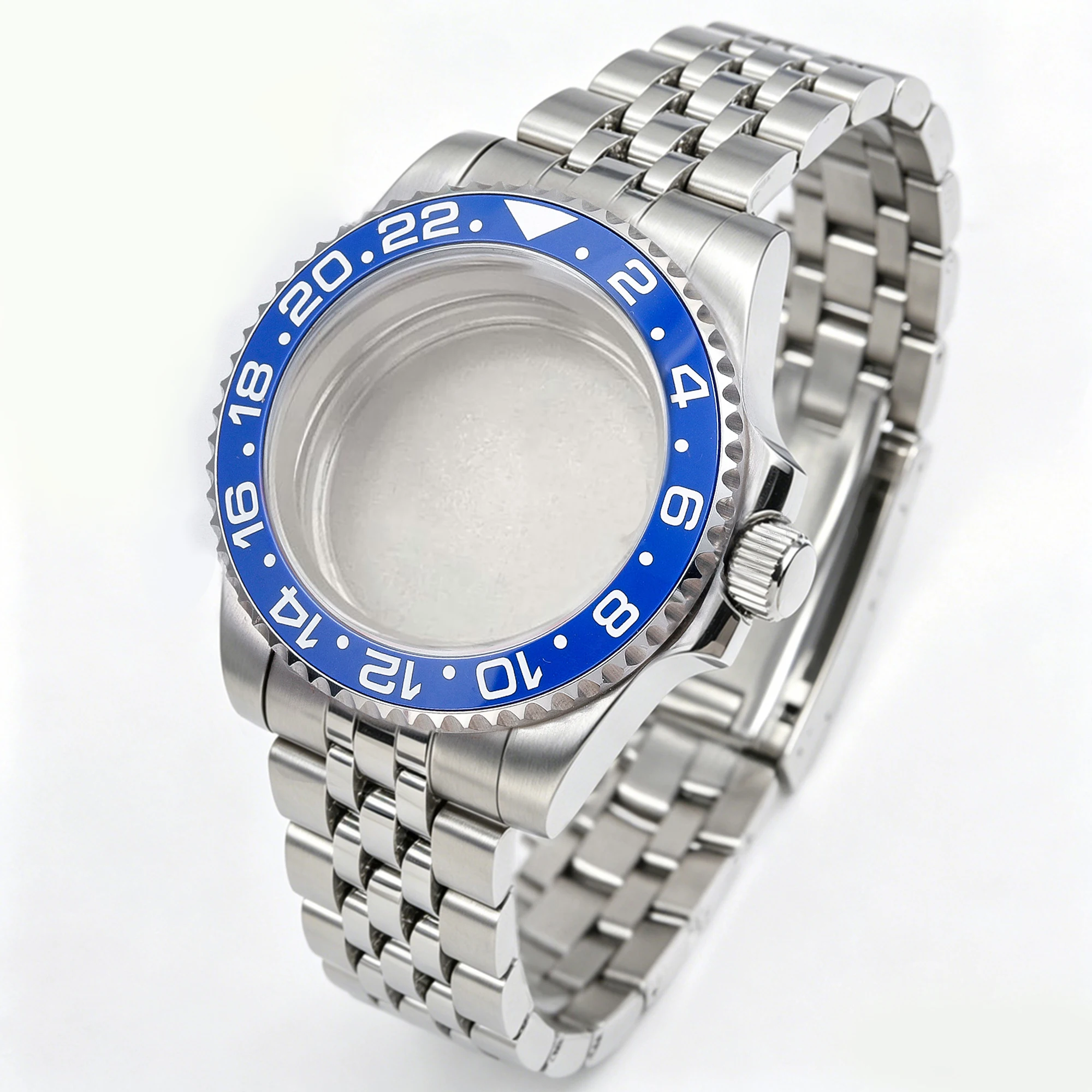 200M Tauchergehäuse 40mm Passend für NH35 NH36 NH34 GMT Uhrengehäuse Jubilee-Armband Saphirglas Schiebeverschluss – Detail 20