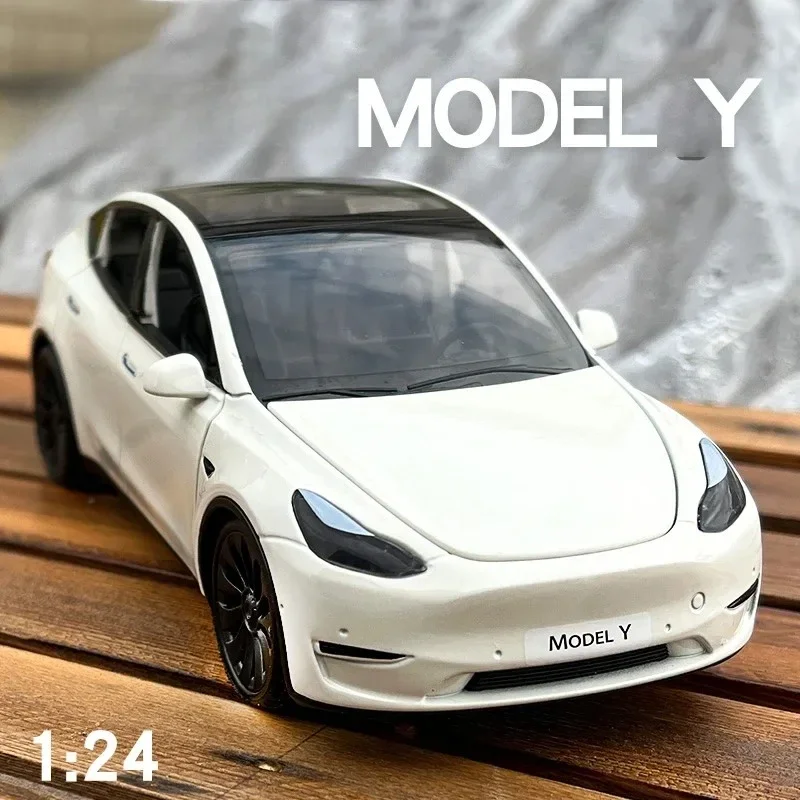 1:24 Modello Y Pressofuso In Lega Giocattoli Modelli di Auto Simulazione Con Suono E Luce Tirare Indietro Funzione Collezione Ragazzi Giocattolo Regali