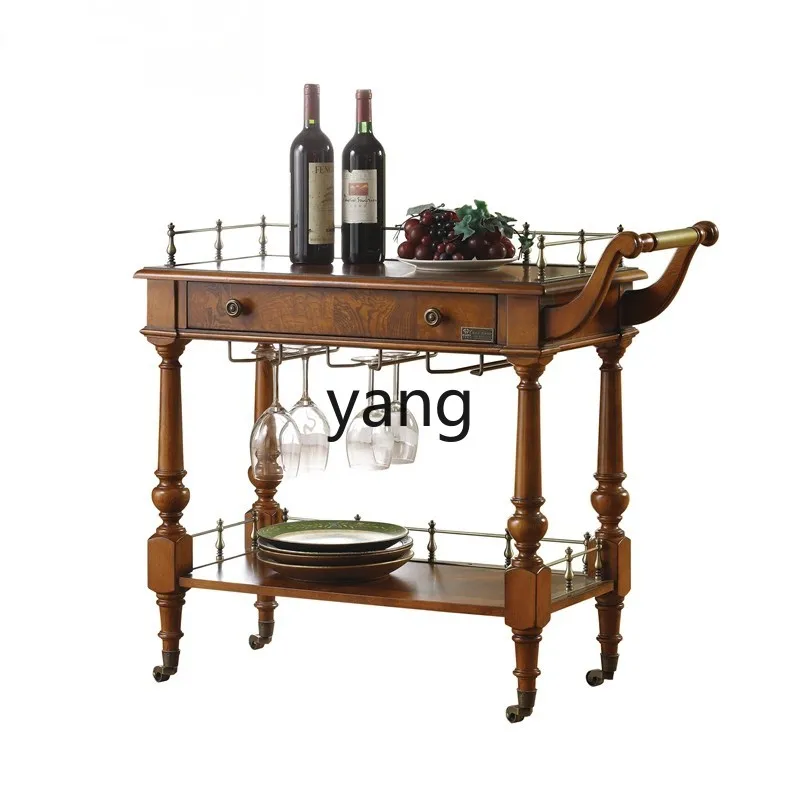 LMM mobile wine delivery cart villa restaurant tableware and dish rack