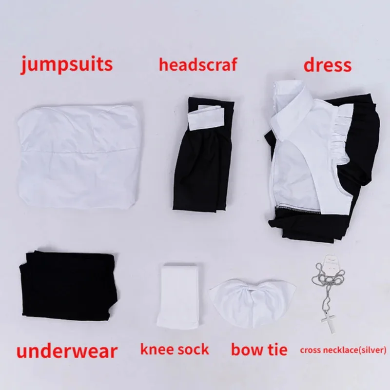 2025 Anime nuevo diseño Original Cosplay uniforme de monja vestido Sexy negro disfraz de actuación mujer fiesta de Halloween D ☆ ★ ee ☆ ★