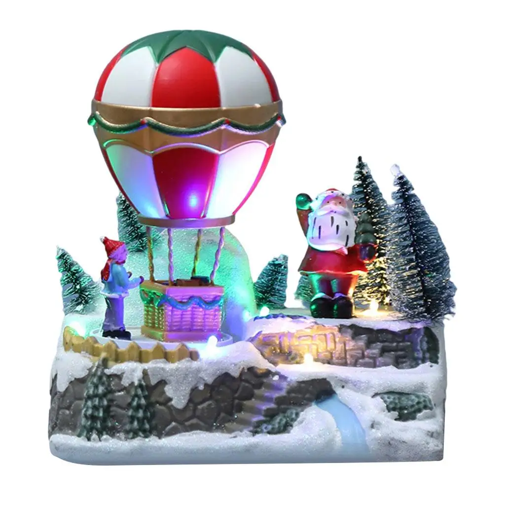 

Christmas Decoration Hot Air Balloon Musical Miniature Scene for Children