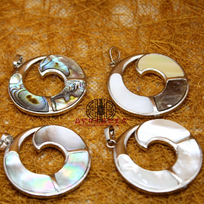 Natural Abalone Shell Pendant Mix-Color Mother of Pearl Exquisite charms For jewelry making DIY Necklace accessories