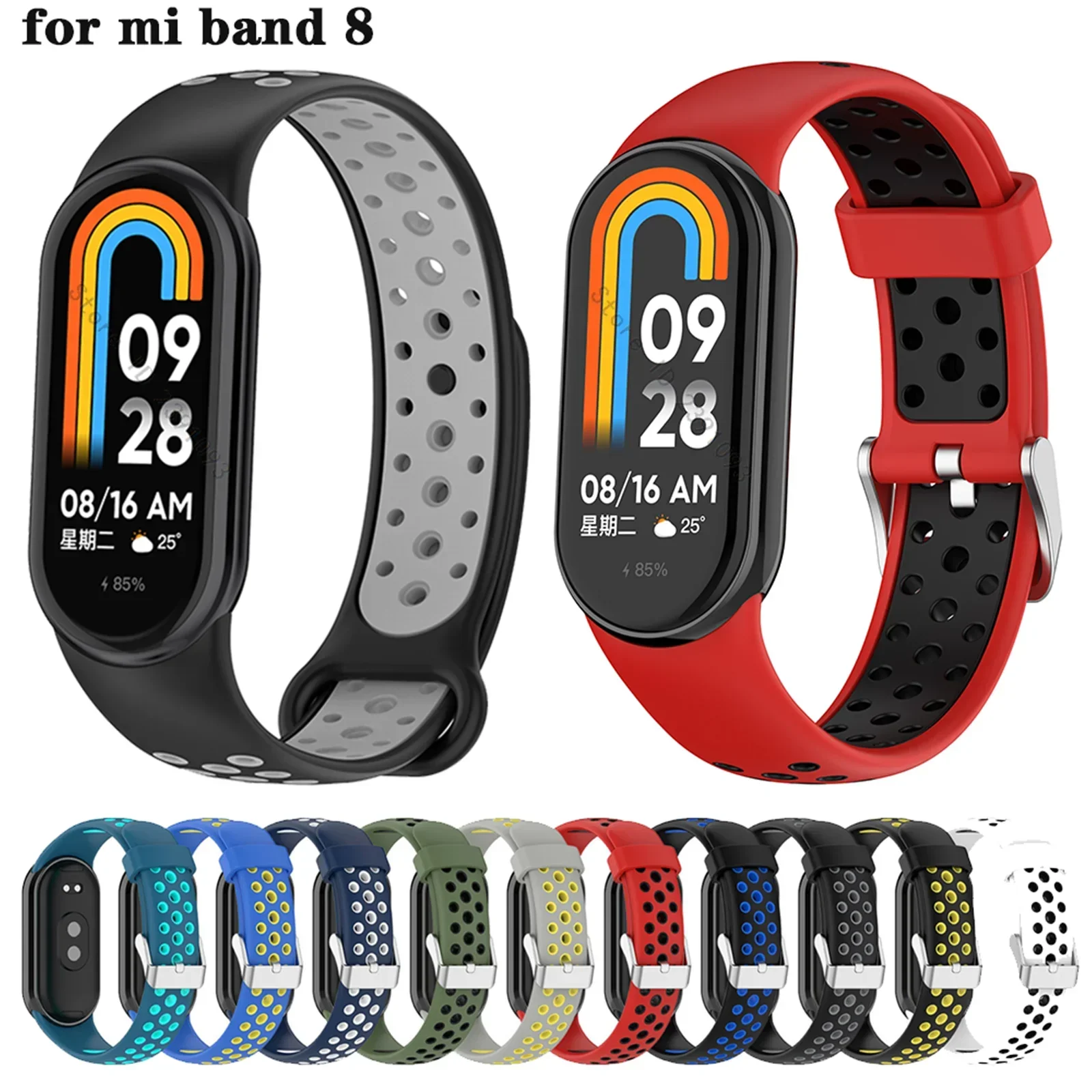 

Silicone Strap for Mi Band 8 NFC Bracelet Wristband correa for Xiaomi MiBand 8 SmartWatch Sport Strap Accessories