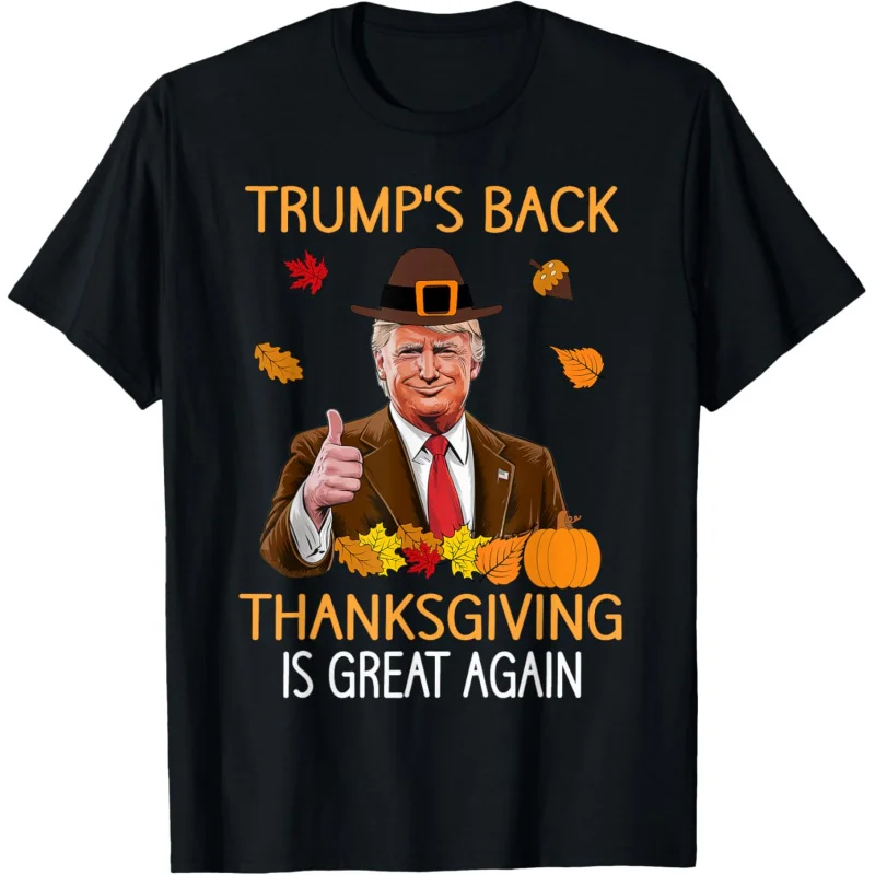 

Trump Thanksgiving Turkey autumn thankful T-shirt loose unisex style