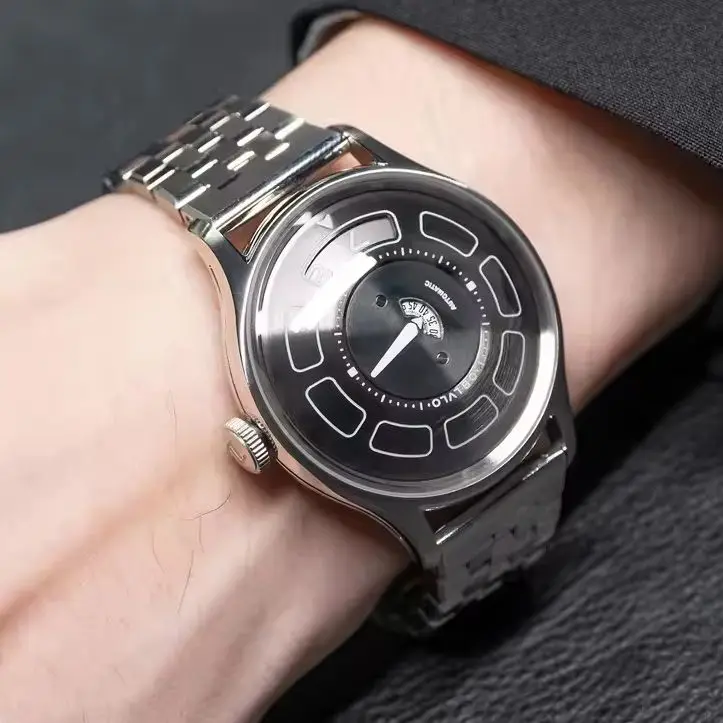 OBLVLO Men Automatic Watch 41mm Mechanical Wristwatch Luminous 50M Waterproof Sapphire Mirror Rotatable Dial Miyota Mov