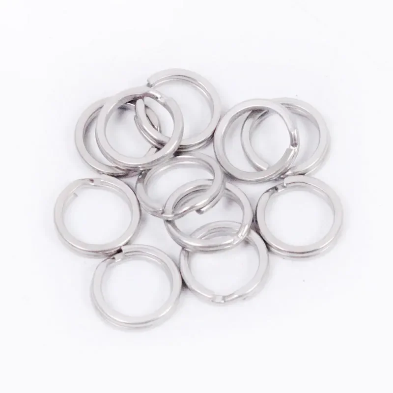 200 pieces stainless steel double circle swivel fish hook connector