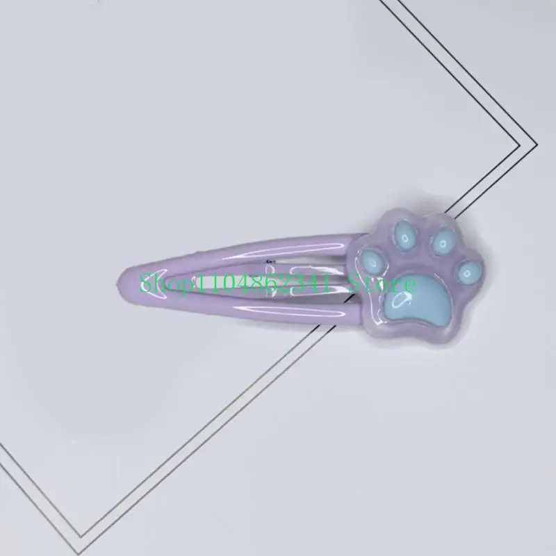 5asd 1pc/6pcs estetico Paw Hairpin for Woman Bangs Cotail Capodanno Capelli per capelli