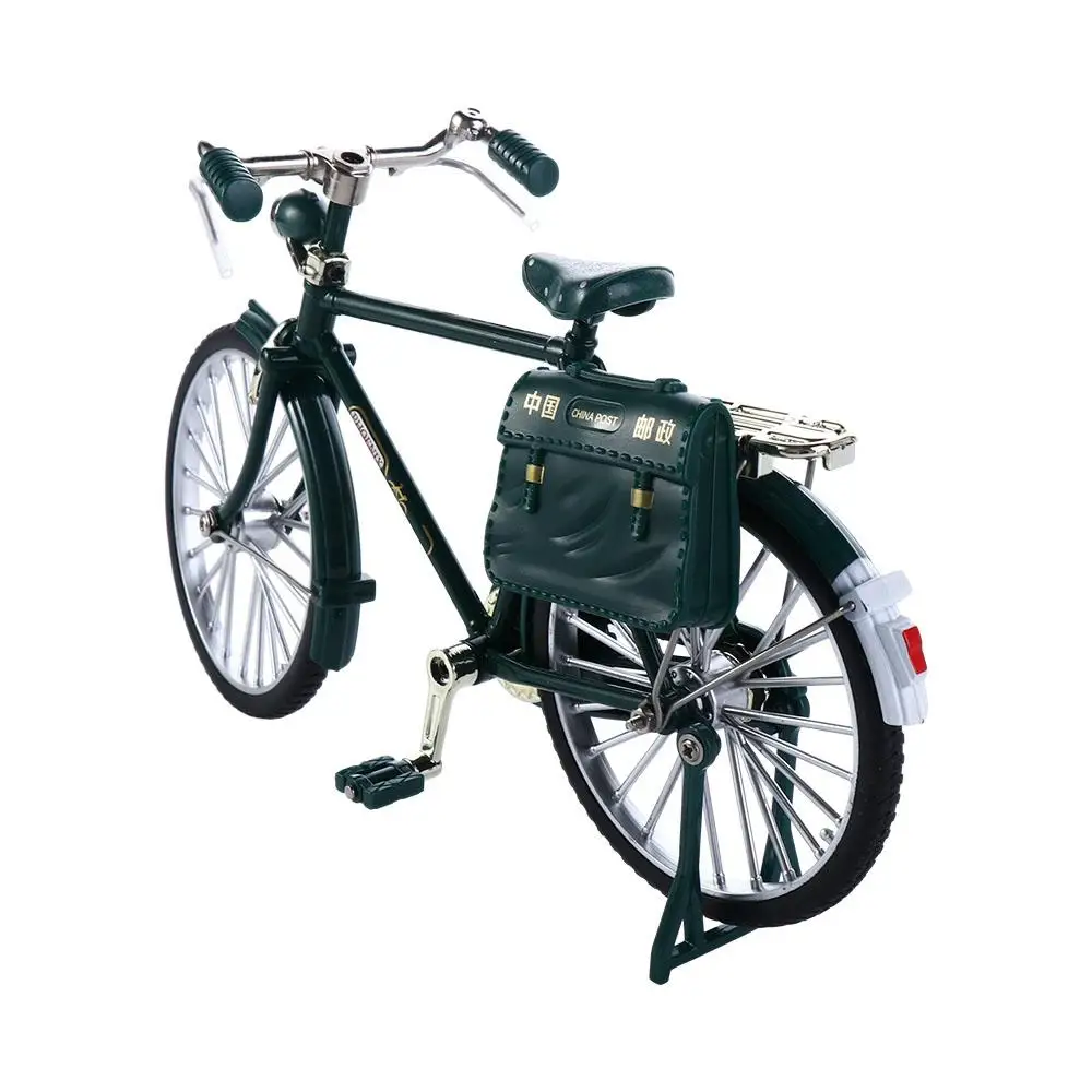 Figurine de cycliste sur VTT, modèle de vélo rétro, vélo vintage, modèle de vélo de simulation