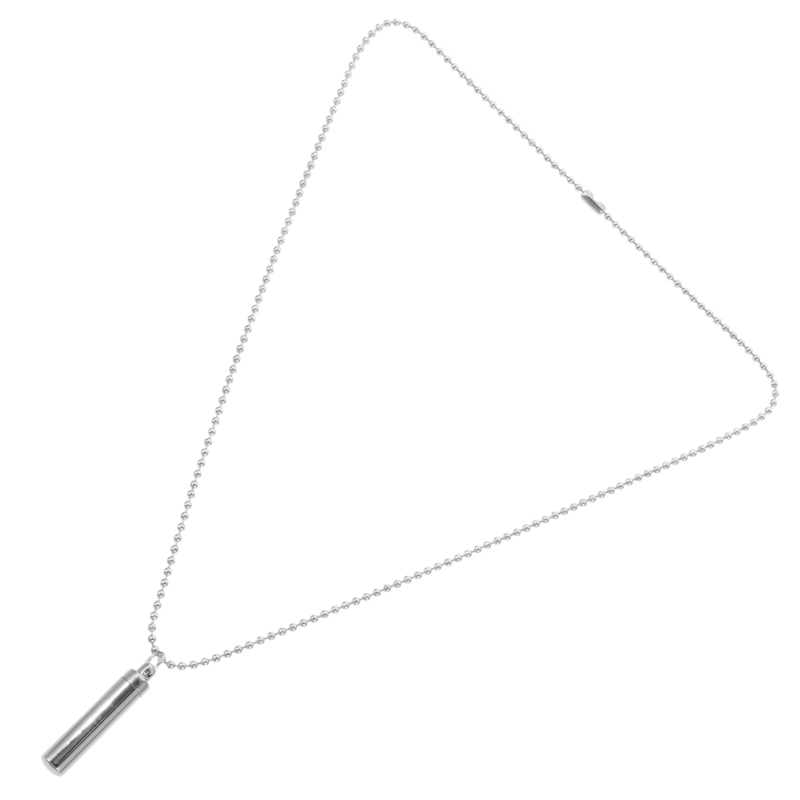 

Stainless Steel Cremation Necklace Ashes Cylinder Pendant Memorial Keepsake Jewelry Urn Neck Chain Neck Matching Pendant Special