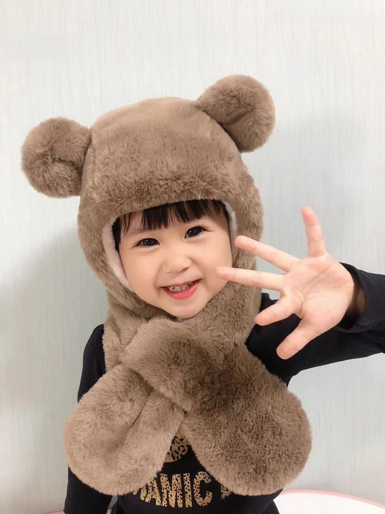 ours-oreille-plus-chaud-chapeau-echarpe-ensemble-enfants-faion-accories-doux-mignon-sle-automne-hiver-ex-enfants-chapeau-echarpe-combo