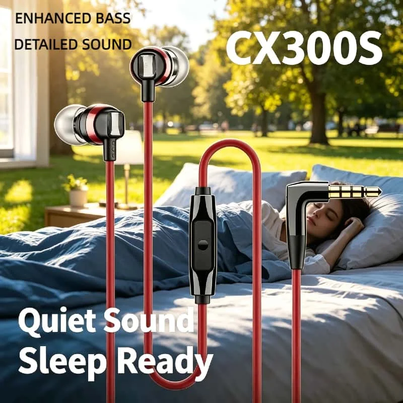 2026 CX300S In Ear Wired Earphones Gaming Headset Pure Sound Noise Isolation Intelligent Remote Control Music Original