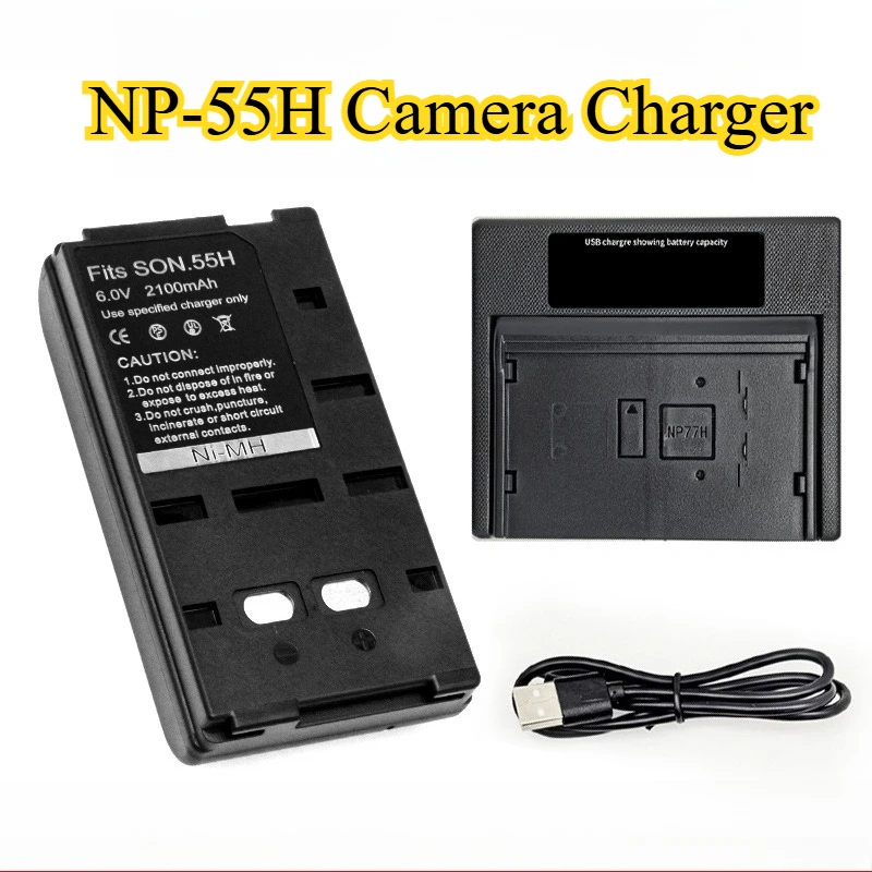 

2100mAh NP-55H Battery and AC Charger Kit for Sony Handycam CX405 CX410 CX440 PJ410 Power Supply Solution