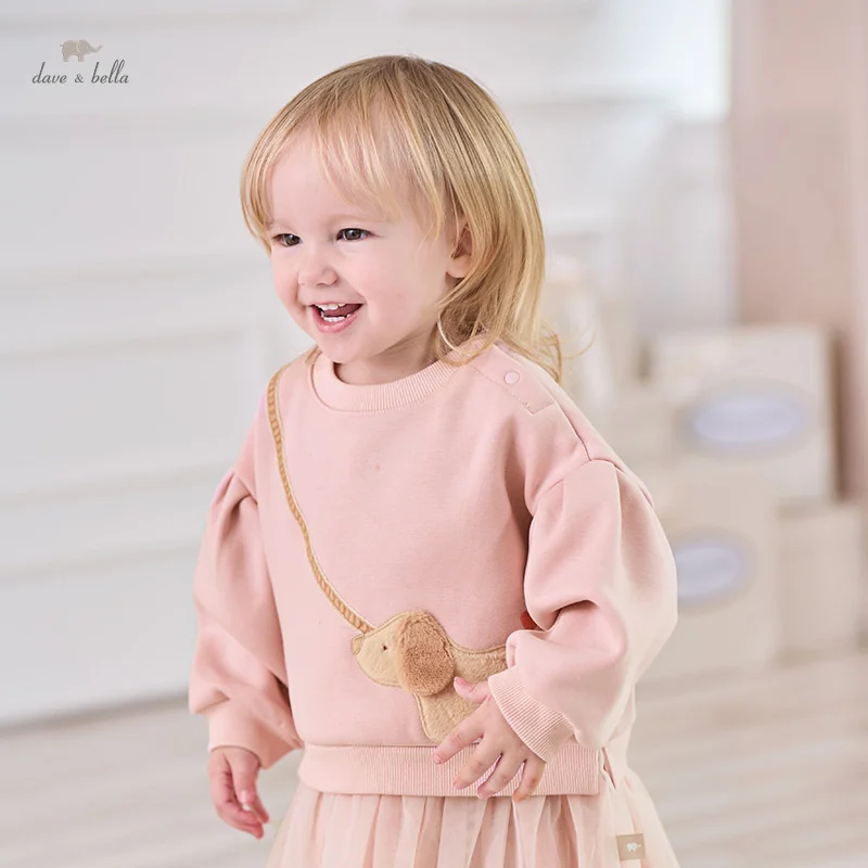 

Dave Bella Children Skirt Top Autumn Winter Girls Baby Velvet Sweet Dress Stylish Mesh Outerwear Thicken Kids Clothing DB4243760
