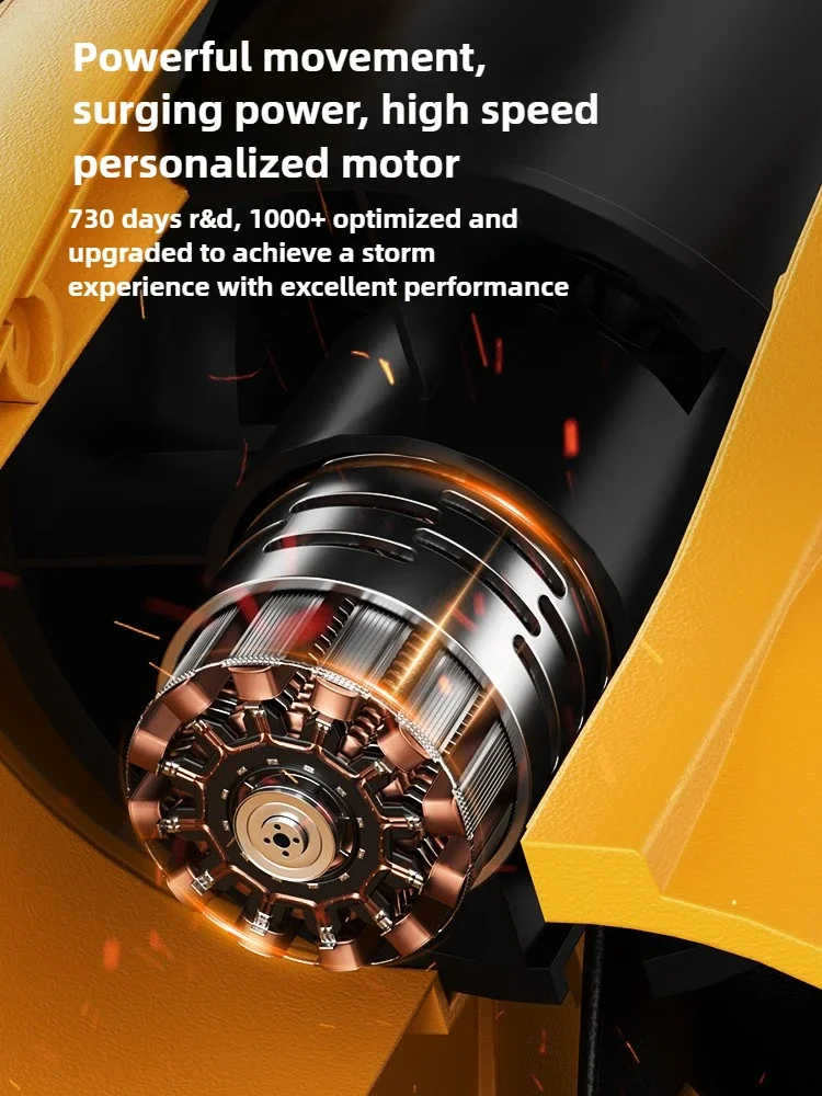 مروحة عنيفة بدون فرش، طاحونة هوائية ببطارية ليثيوم عالية الطاقة، مجفف شعر قوي، منفاخ مقاوم للغبار ينفخ الغبار