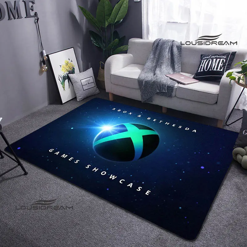 X-BOX logo print carpet rugs living room bedroom decor carpets for bed room anime rug area rug Outdoor rugs Birthday Gift