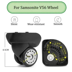 Adequado para samsonite v56 bagagem roda trole caso polia da roda rodízios deslizantes reparação de roda universal resistente ao desgaste slient