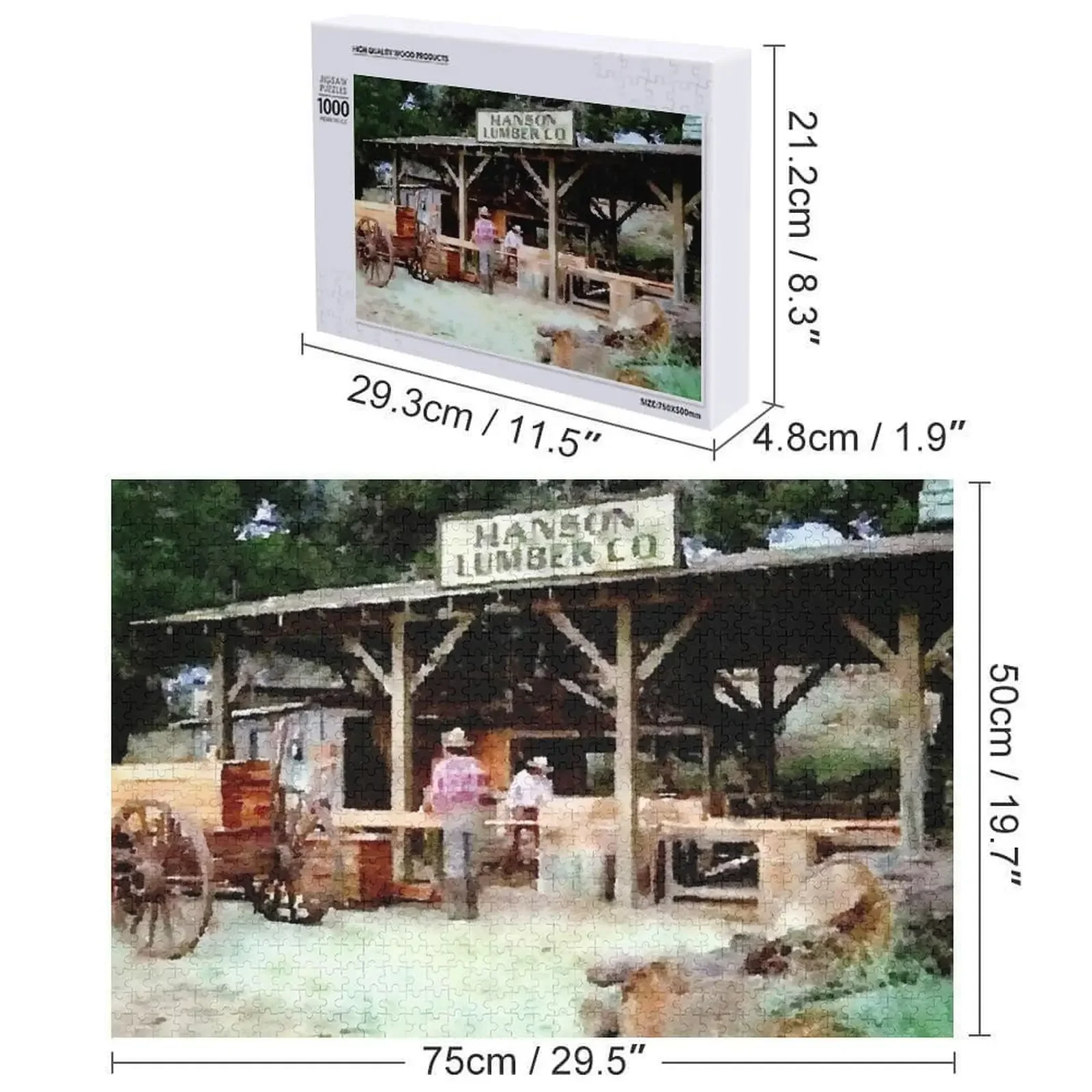 Hanson Mill Little House on the Prairie Jigsaw Puzzle Photo Personalized Gifts Game Children Personalize Puzzle