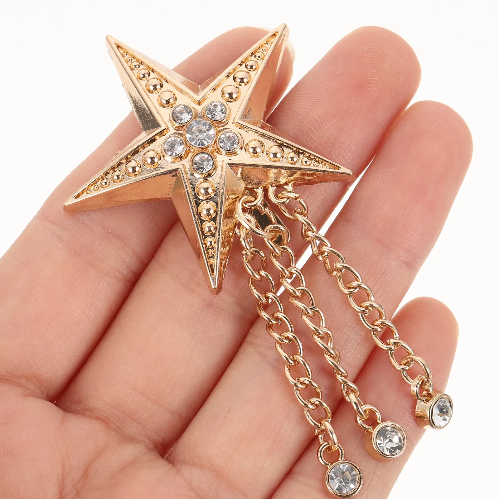 

2Pcs Rhinestone Tassel Pendant Bag Jewelry Clothes Ornaments Lightweight Bright Not Easy to Fade Perfect Party Gift