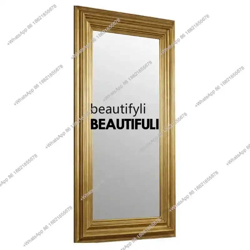 ss8350 French retro floor-to-ceiling full-length mirror European-style engraved full-length mirror Home clothing store fitting m