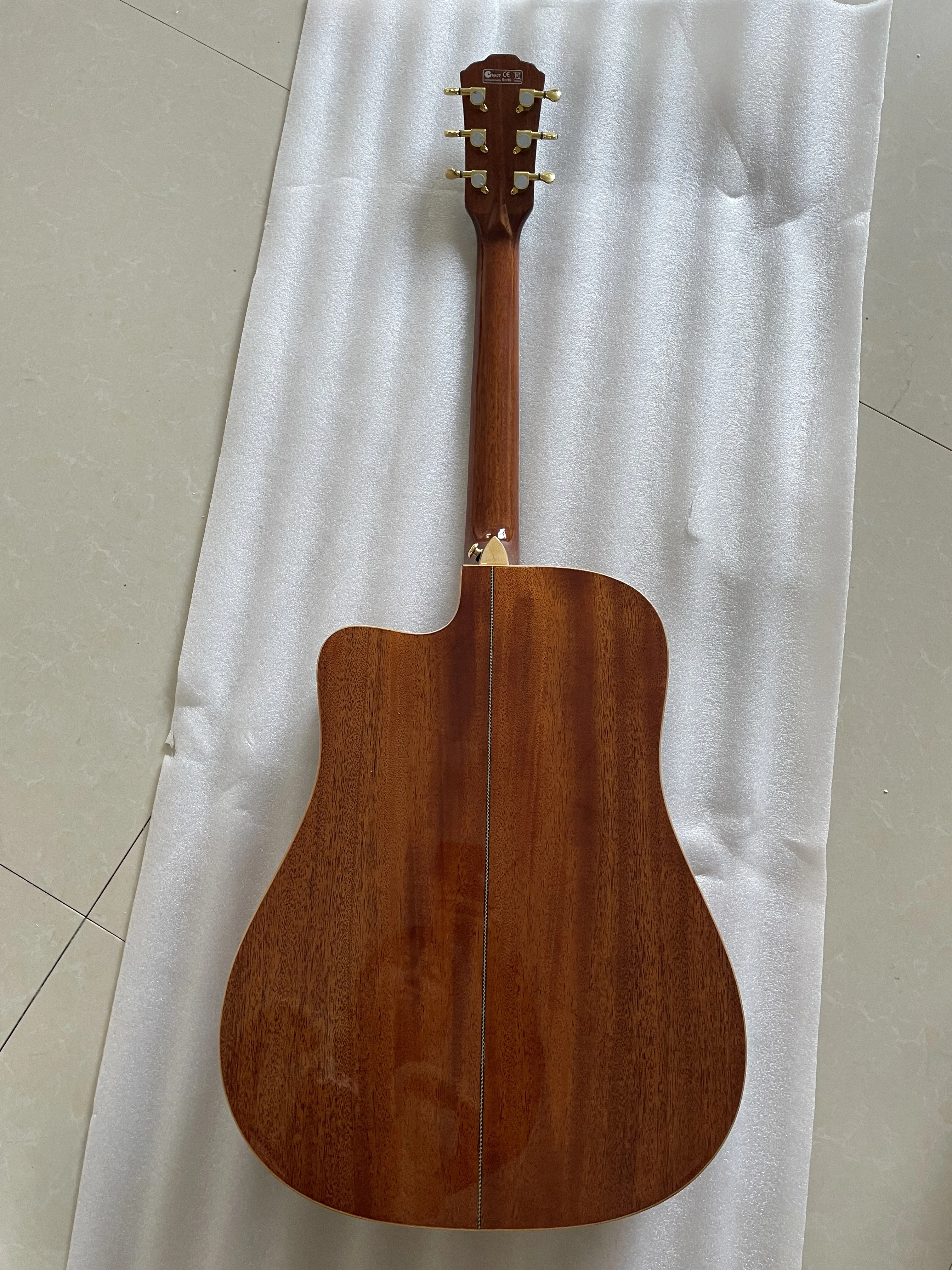 All Solid Wood Mahogany Electric Guitar, Spruce Top, Mahogany Side Back, Adult Folk Guitar, Real Photos, Fashion, 41