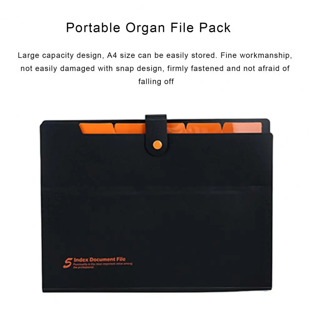 Affidabile sistema di archiviazione della carta cartella portatile a fisarmonica con chiusura elastica custodia per File sicura organizzatore di carta espandibile per la casa