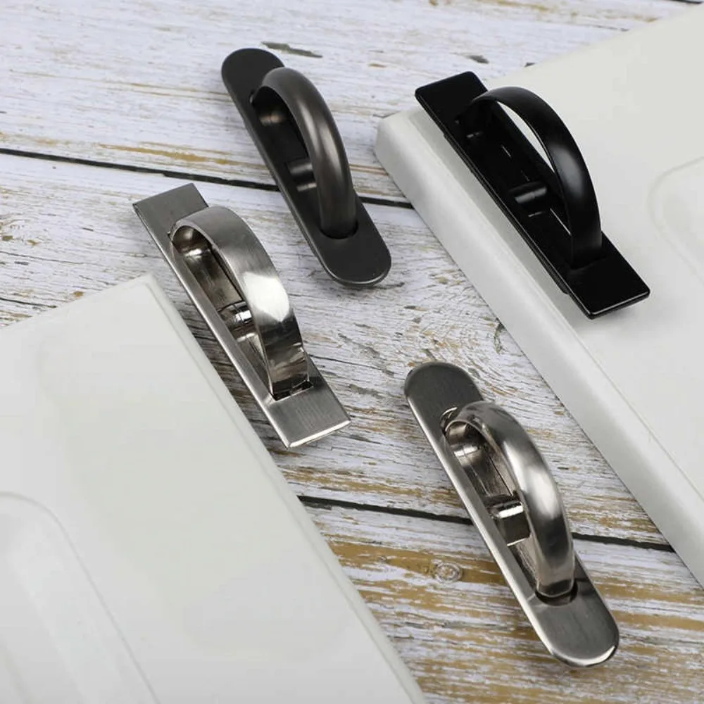 Flush Mount Invisible Tatami Pull Handle, Pop Up Hidden Aluminum Alloy Concealed Buckle, Recessed Embedded Handle