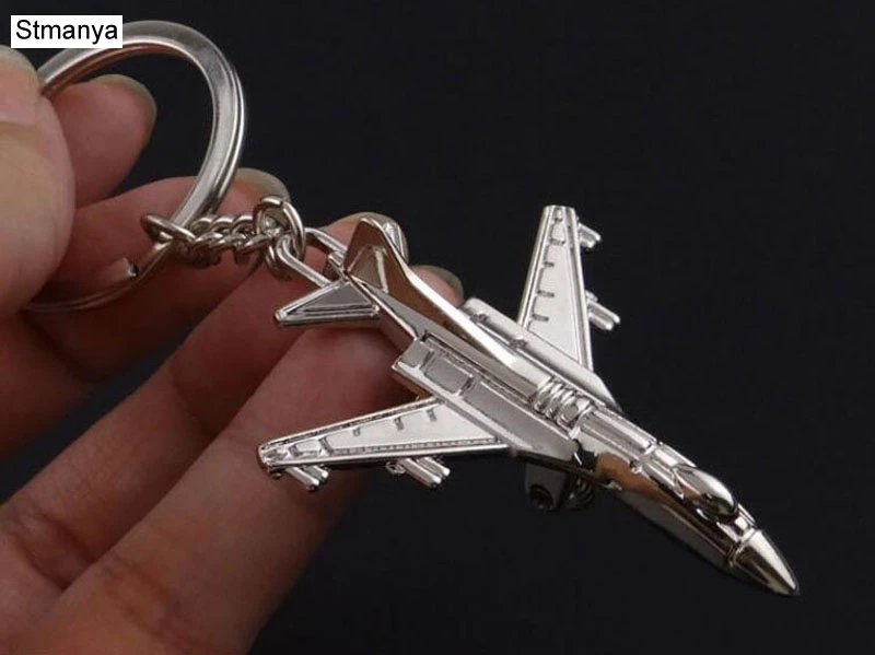

New Plane model Key Chain personality Car Key Ring metal Key chain Bag Accessories small Fighter Key Holder Jewelry K1743