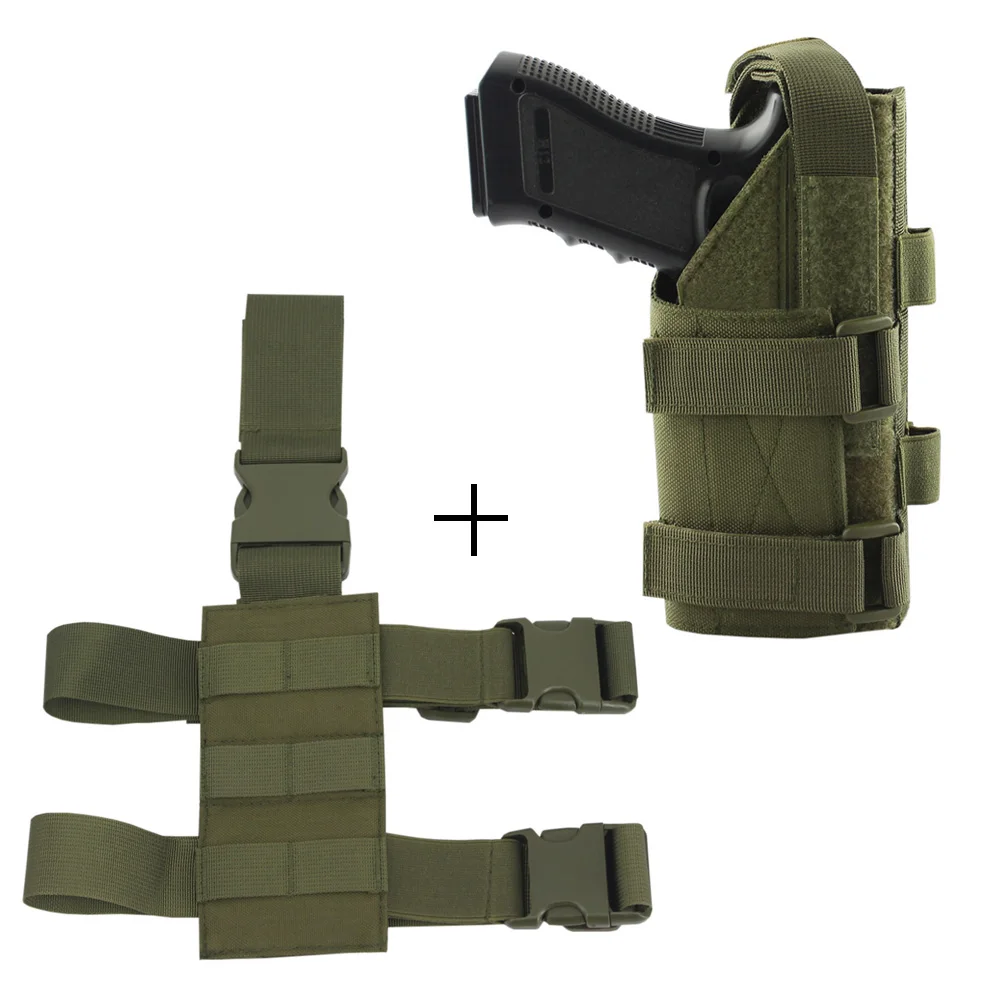 Tactical nóżka stojak platformy z Molle pistolet kabura prawa ręka dla M9 1911 Glock 17 19