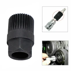 Brand New Alternator 33 Tooth Clutch Free Wheel Pulley Removal Tool For V-belt Pulley Use With T50 TORX 17*33*30mm Black