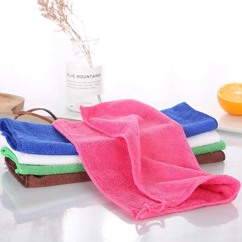 30x30cm Microfiber Soft  Absorbent Cleaning Cloth Lint Free Streak Wash Cloth for House Kitchen Windows 3Pcs