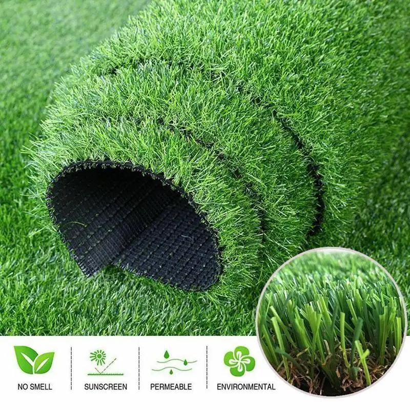Artificial Turf Grass Carpet 0.5×1m Green Grass Mat Artificial Turf UV Resistant Indoor Outdoor DIY Decor for Garden Decorat