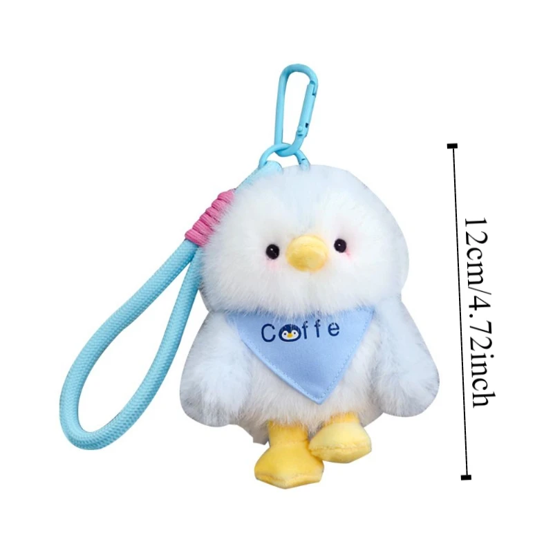 LLavero de peluche de pingüino de algodón PP, colección realista, colgante de muñecos Peguin de animales, adornos colgantes esponjosos
