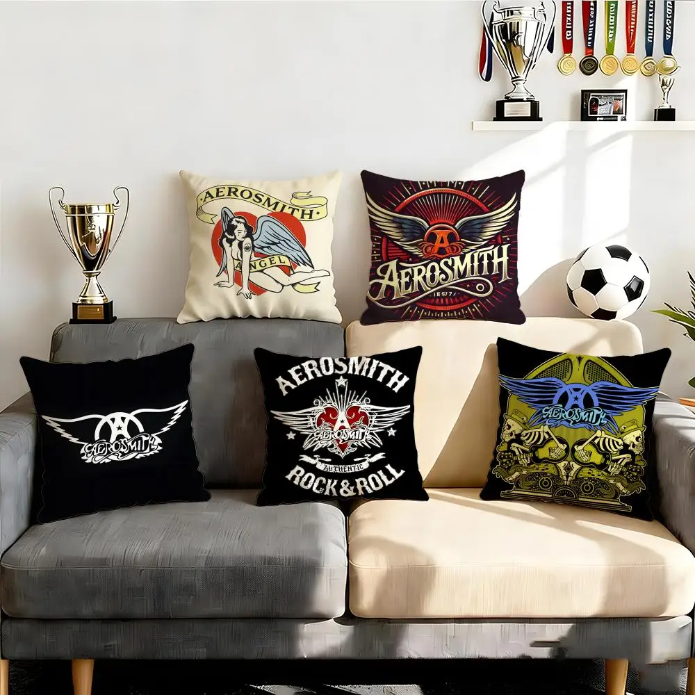 Band A-Aerosmith Cushion Cover Cushion Cover Set 4Pcs 50x50 45x45 40x40 Pillowcase Decorative Sofa Home Decor