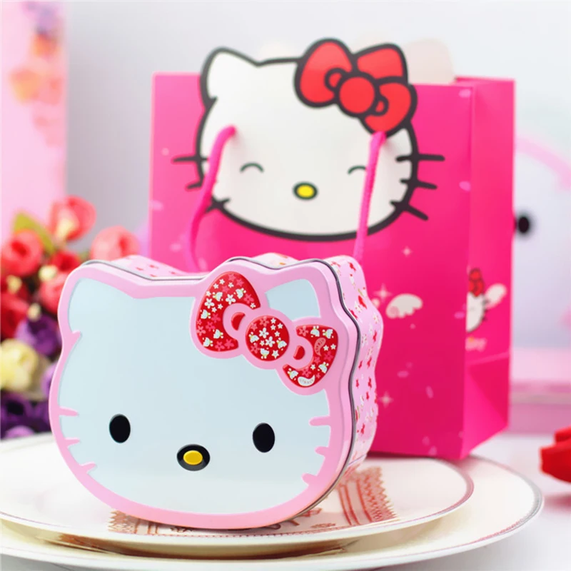 Hello Kitty Sanrio Cookie Storage Box Kawaii Candy Home Snack Cookie Storage Box Gift Box Cute Accessories Children Girls Gifts