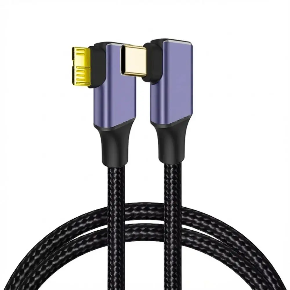 Fast Charging USB-C to Micro USB 3.0 Cable Data Transfer Nylon Braided External Hard Drive Cord for Seagate/Toshiba to Laptop PC