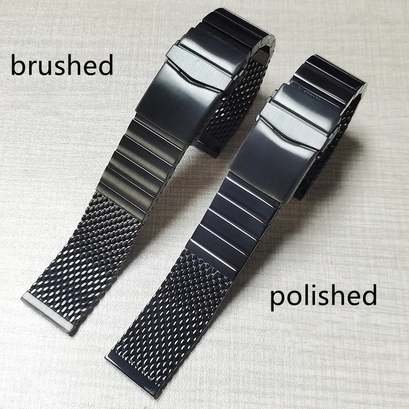 20mm 22mm Luxury Solid Stainless Steel Watch Band for Omega Seamaster Bracelet Adjust Deployment Buckle 4.5mm Thickness Strap