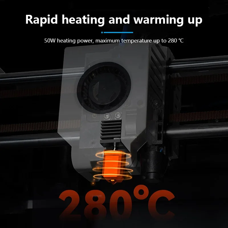 Upgrade Hotend For Qidi X Plus 3/X Max 3/X Smart 3/Q1 Pro Hardened Steel Nozzle Hotend 50W 3D Printer Accessories