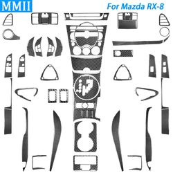 For Mazda RX8 RX-8 JM1FE 04-08 Gear Shifter Steering Wheel Reading Light Door Handle Window Lift Button Carbon Fiber Accessories