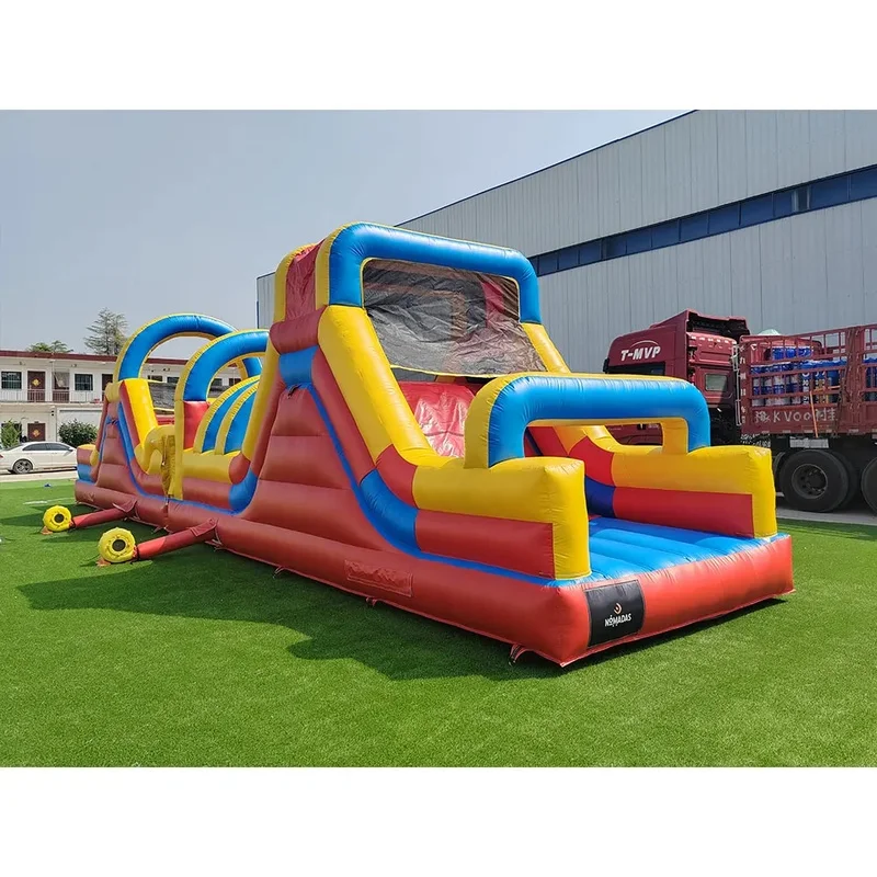 Customize Pvc Inflatable Obstacle Course Giant Theme Park Outdoor Inflatable Playground