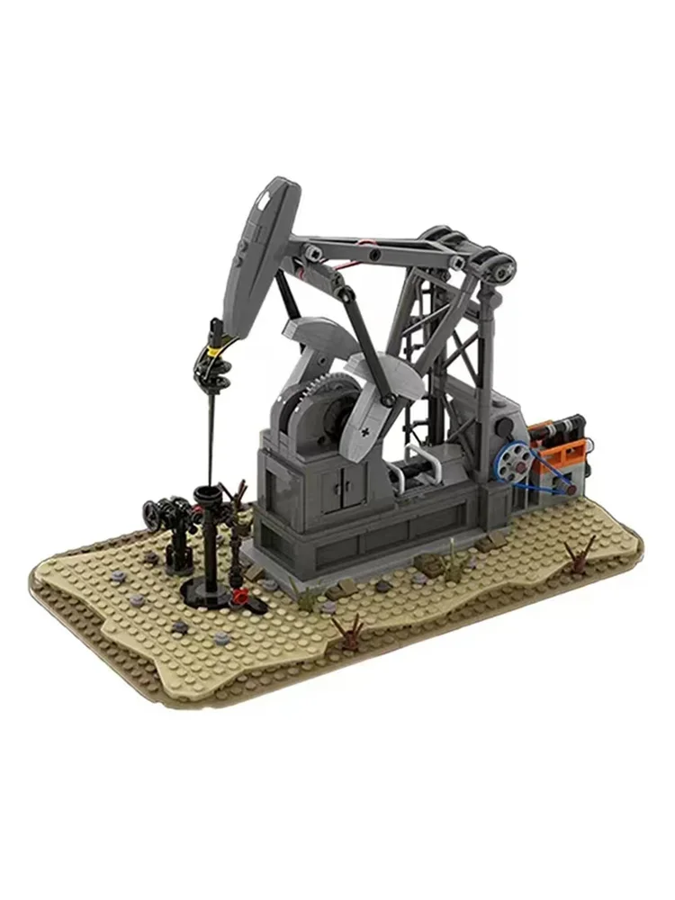 Oil Derrick Rig Building Kit Functioning Oil Pump JackMechanical Model High-tech Engineering STEM ToyKid Birthday Xmas Gift