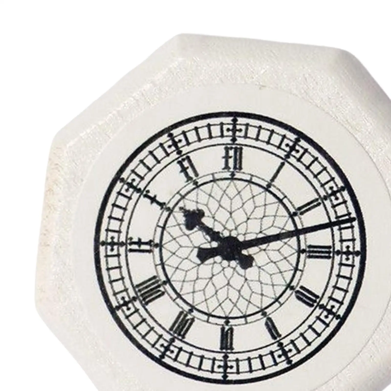Miniature Clock 1 12 Scale White PP Wall Decor Dollhouse Compact Dollhouse Accessories for Doll House Furniture