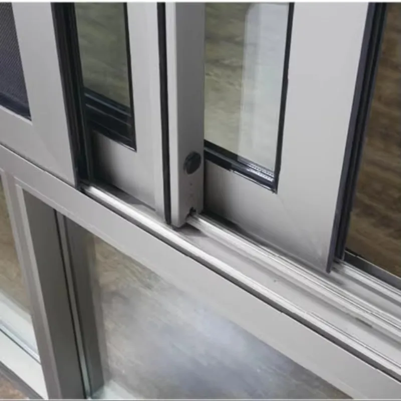 Fuson New Office Building Sliding Window 2 Or 3 Panels Tempered Glass Windows Sliding Aluminum Profile Glazed Window