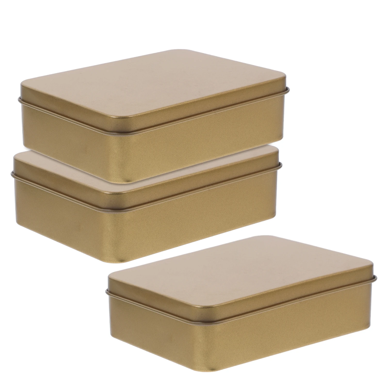 

3 Pcs Rectangular Iron Box Large Candy Containers Small Metal Party Favor Boxes Card Travel