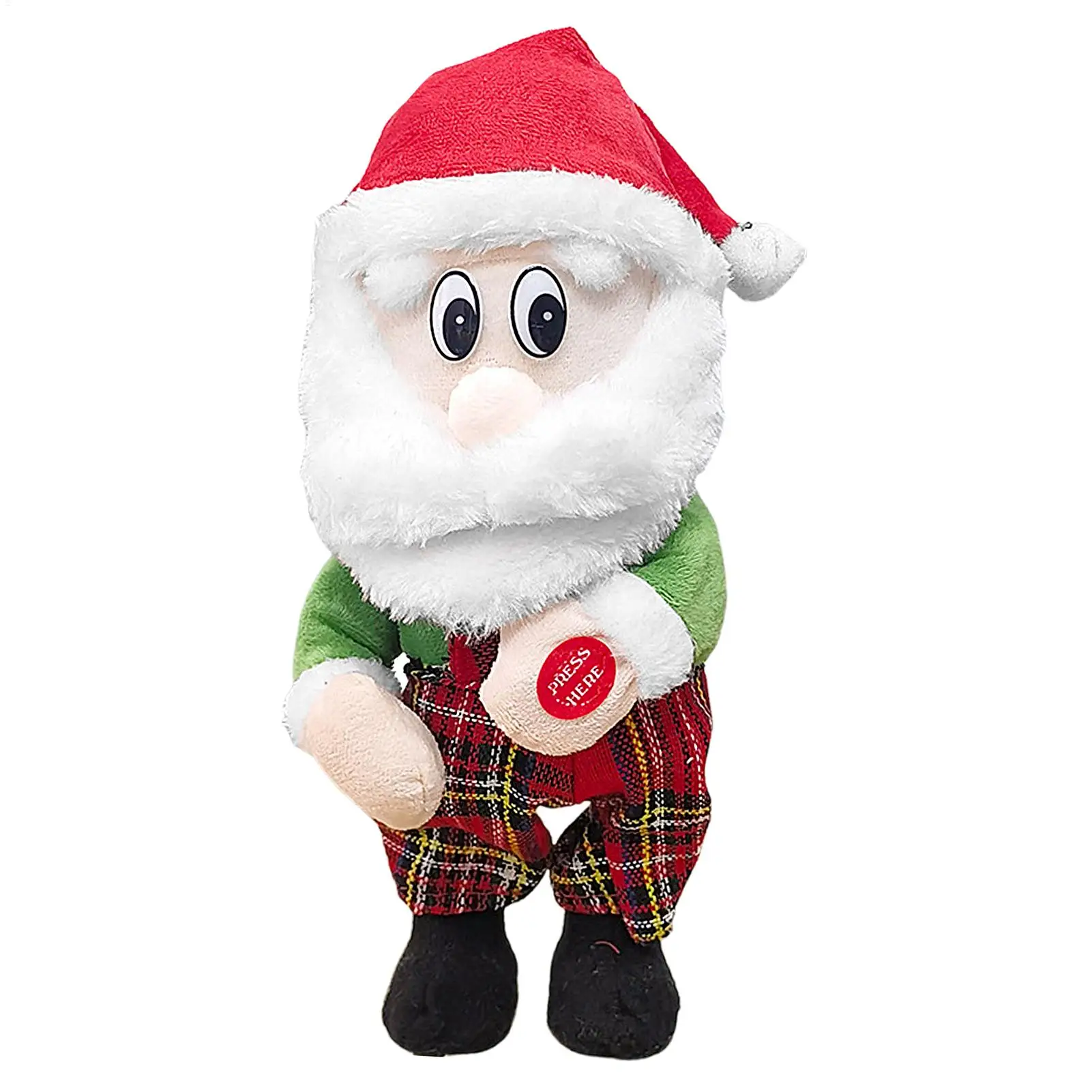 Twerking Santa Interactive Electric Plush Doll Toy With Music Dancing Booty Shaking Santa Claus For Home Living Room Fireplace