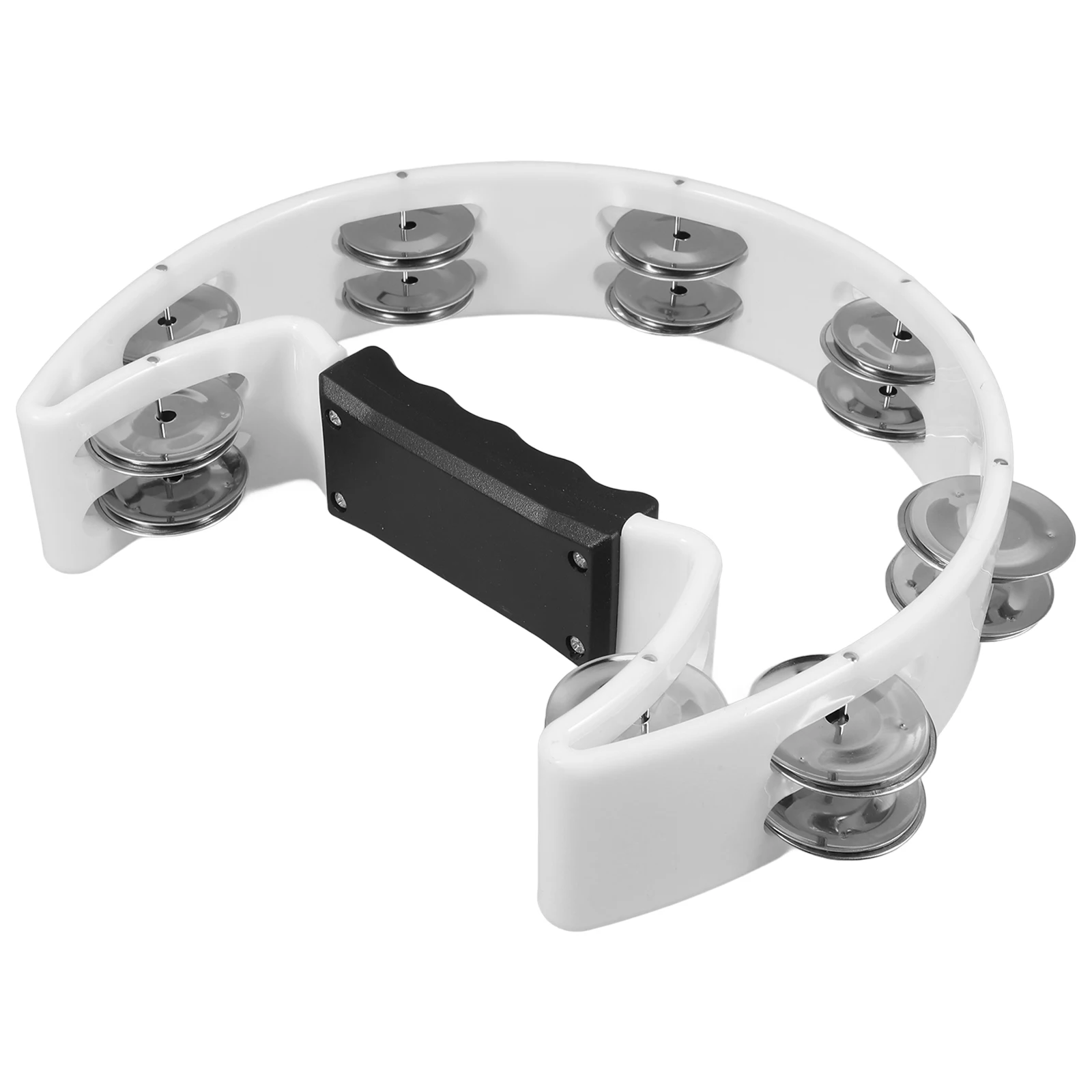 ホワイトタンバリン小道具パーティー KTV バー楽器子供大人手持ちパーカッションドラムおもちゃ安全な材料楽しい