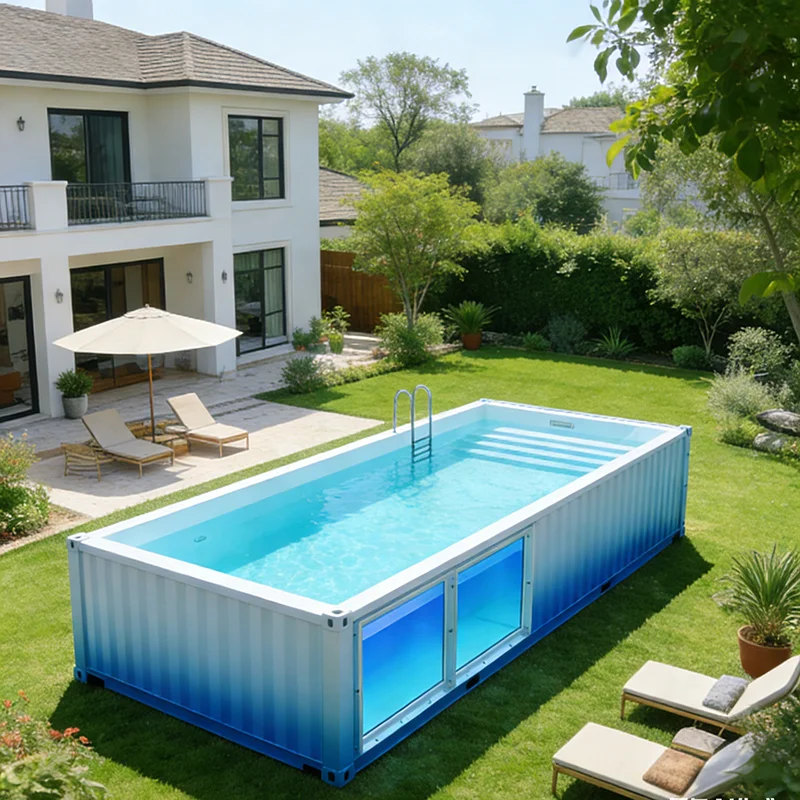 Backyard Prefab Modular Container Swimming Pool Family House Hotel Resort Outdoor Above Ground Prefab Swimming Pools for Sale
