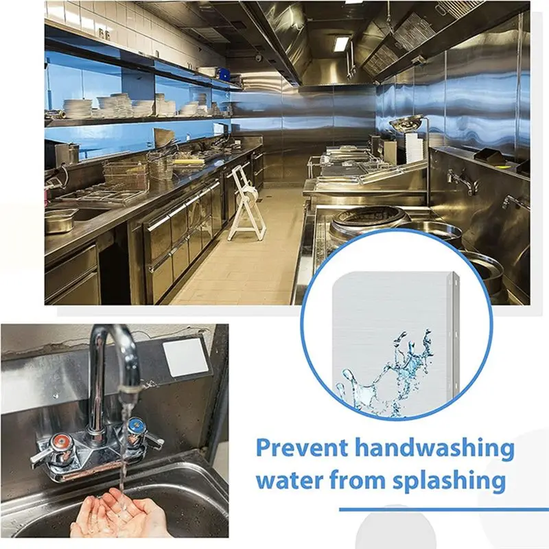 A04G-Kitchen Sink Water Guard, Dish Washing Baffle Board Sink Board Protector,Sink Anti-Splash Proof Retaining Plate