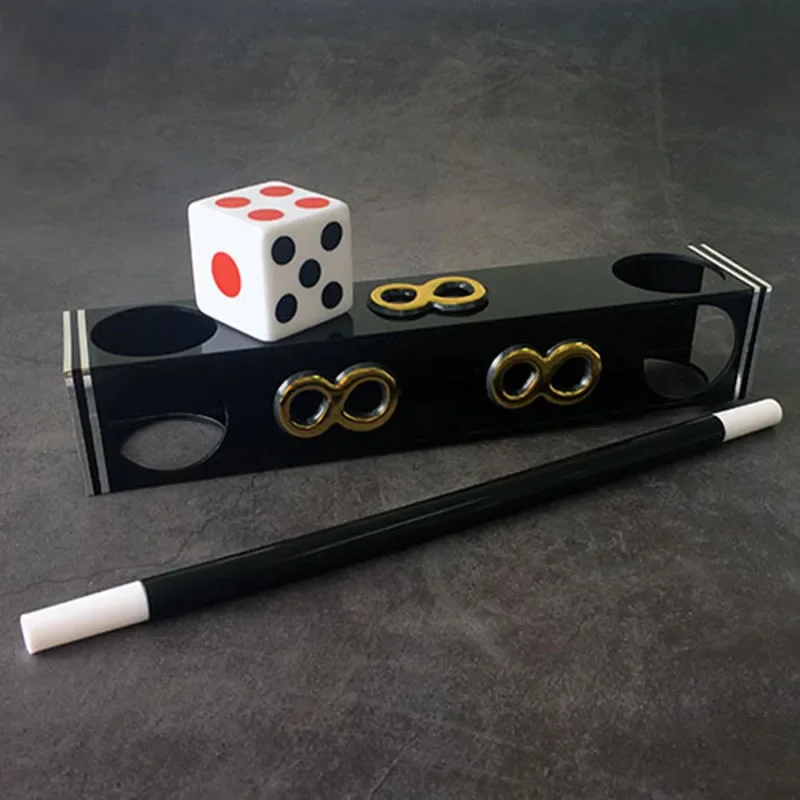 Jumbo Dice Tunnel Magic Tricks Dice Spots Change in Tunnel Magia Magician Stage Illusion Gimmick Props Funny Mentalism